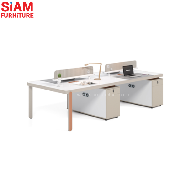 ชุดโต๊ะทำงานกลุ่ม 4 ที่นั่ง  รุ่น SIAM XBL-D0324