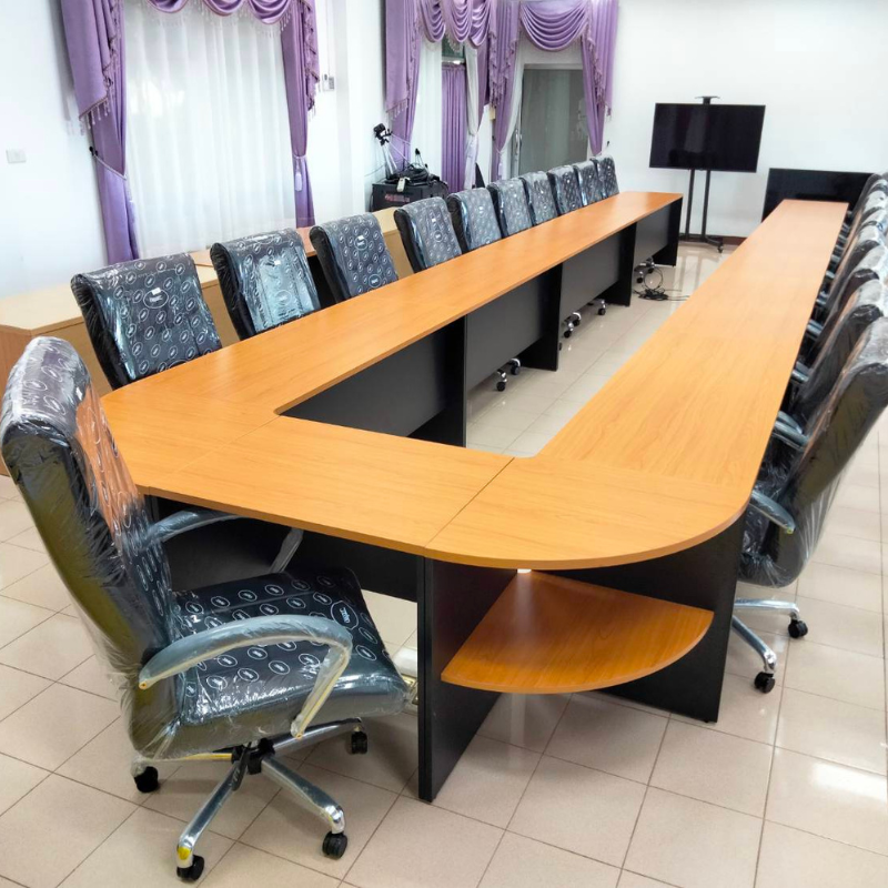 โต๊ะประชุมตัวU รุ่น SIAM-800 ขนาด W800 x D200 x H75 CM.